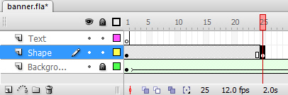 Setting a keyframe