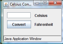 Celcius converter done in Java Swing