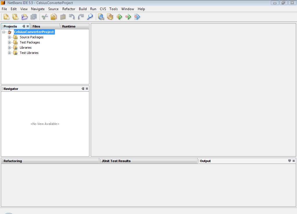 screen shot from NetBeans