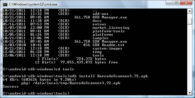 Install apk