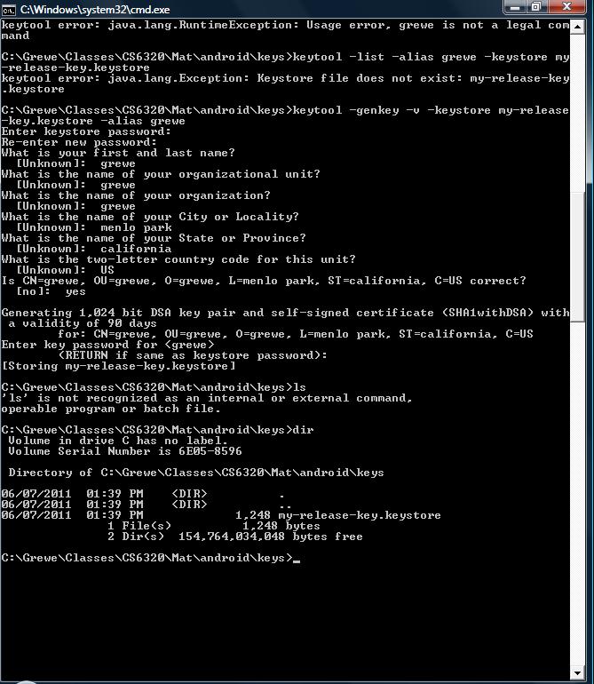 keytool use