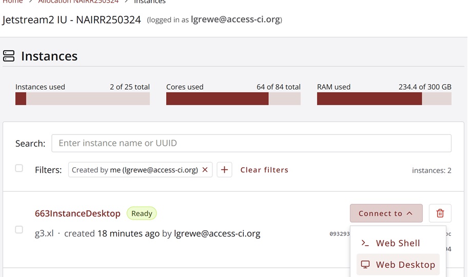 NAIRR instance deployed